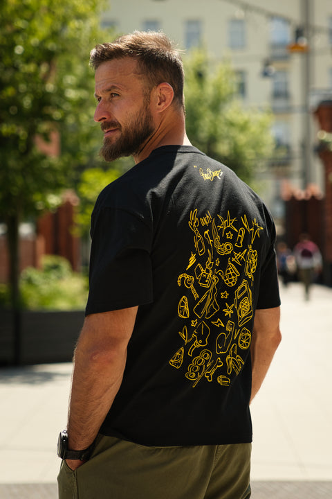 Papito - T-SHIRT OVERSIZE - BLACK