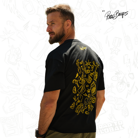 Papito - T-SHIRT OVERSIZE - BLACK