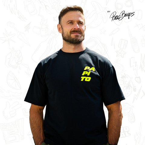 Papito - T-SHIRT OVERSIZE - BLACK