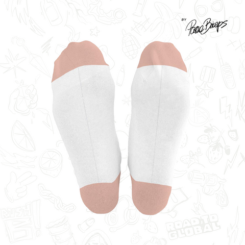 Papito - SKARPETY 3-PAK - WHITE-BEIGE