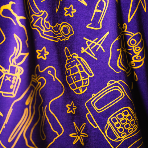 Papito - T-SHIRT OVERSIZE - PURPLE